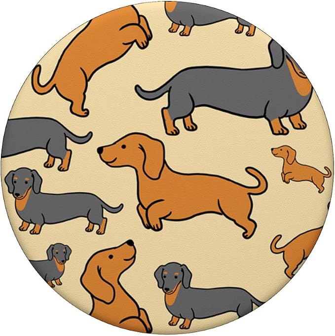 Dachshund Pattern Dachshund Lover Gift PopSockets Adhesive PopGrip