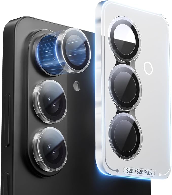 X-it Camera Lens Protector for Samsung S25 9H Tempered Glass Independent Metal Aluminum Edge Original Protection Design Suitable for Phone Case Anti-scratch Anti-reflectiveBlue
