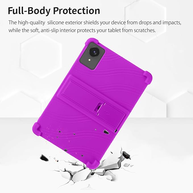 Case for ECOPAD T30 10.1-Inch Tablet – Shockproof Silicone Protective Cover with Kickstand Drop-Resistant Business Style (Black)