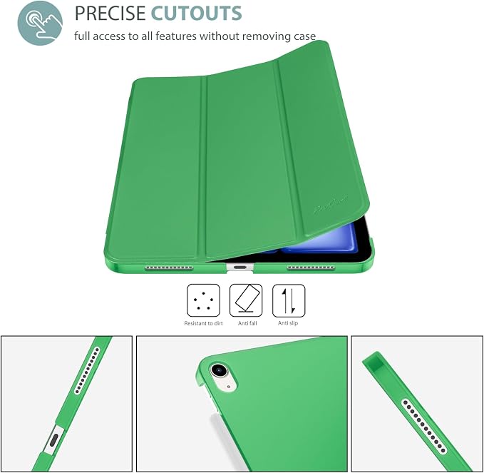 ProCase Smart Case for iPad Air 11-inch M4/M3/M2 &amp Air 10.9 5th/4th Gen | Hard Back Cover with Auto Sleep/Wake Slim Lightweight Case for iPad Air 11 2026/25/24 &amp 10.9 2022/2020-Aqua