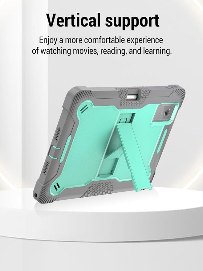 for Lenovo Idea Tab Plus/Tab K12（12.1 Inch） Android Tablet Protective caseShockproof Lightweight Silicone Protective Cover with StandChild-Friendly ProtectionEasy to Clean DesignBlack