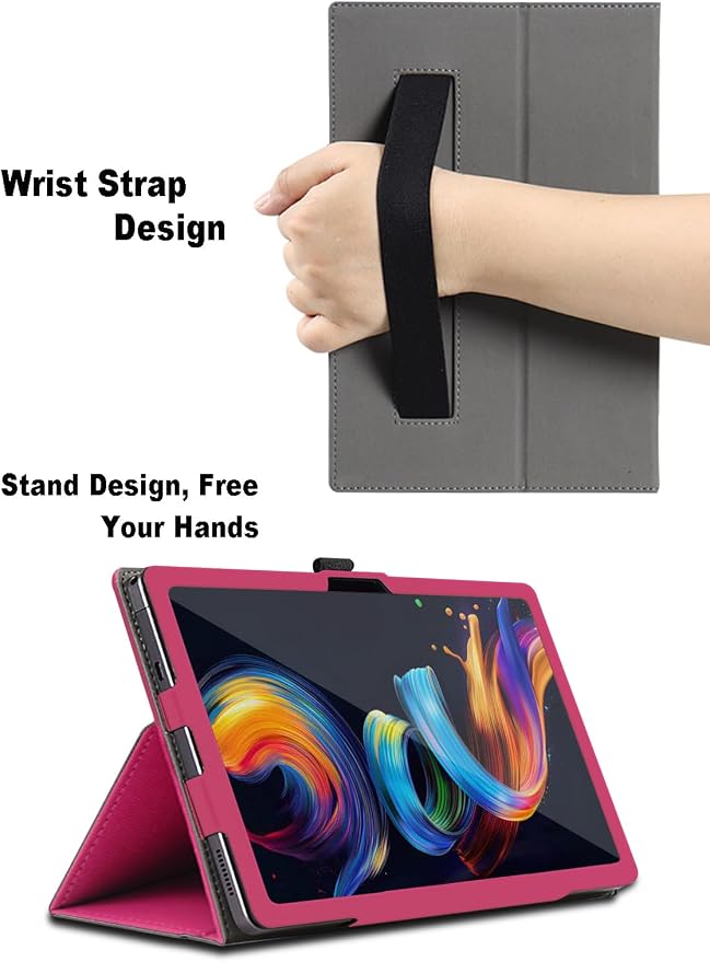 Case for TCL Nxtpaper 11 Plus 11.5 inch TCL Nxtpaper 11 Plus Tablet Case Folding Stand Protective Cover with Pencil Holder and Wrist Strap Full Protection. (Black)