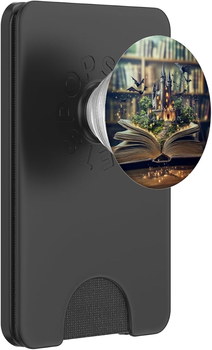 Fantasy Book Lover Library Bookworm Literature Mystery PopSockets PopWallet for MagSafe