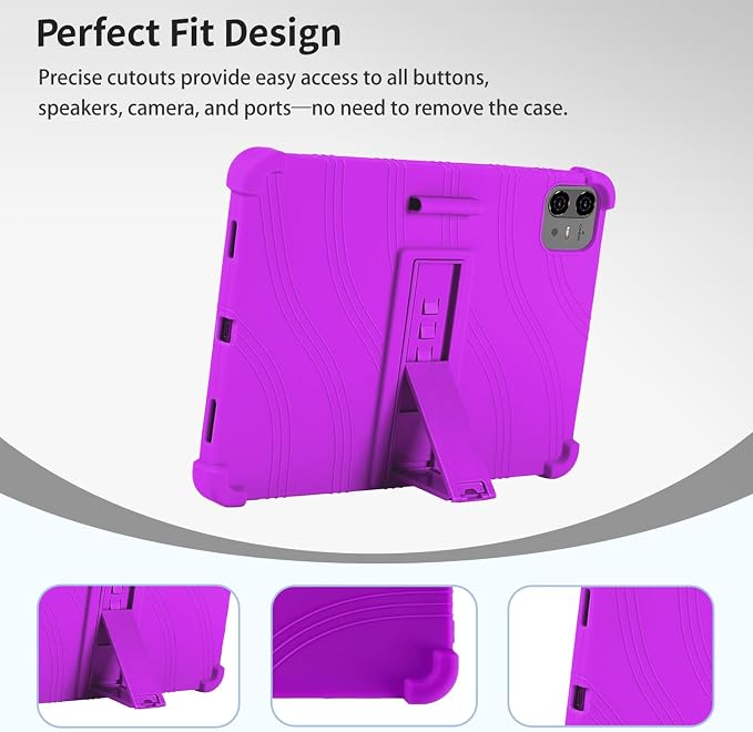 Case for TECLAST Artpad Pro 12.7-Inch Tablet – Shockproof Silicone Protective Cover with Kickstand Drop-Resistant Business Style (Black)