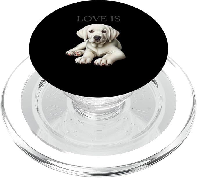 White Labrador Retriever Shirt Lab Tee Dog Mom Dad Puppy PopSockets Standard PopGrip