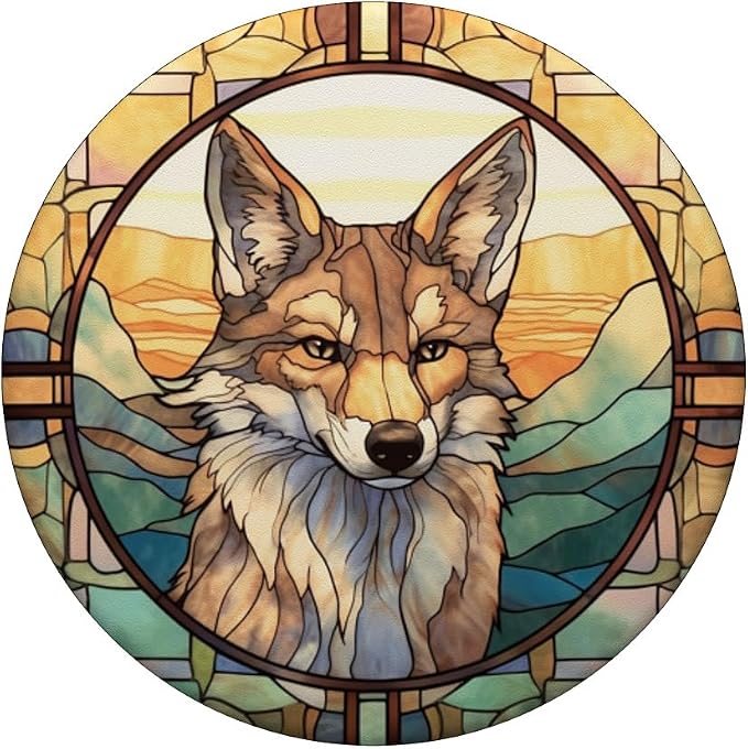 Coyote Stained Glass PopSockets Adhesive PopGrip