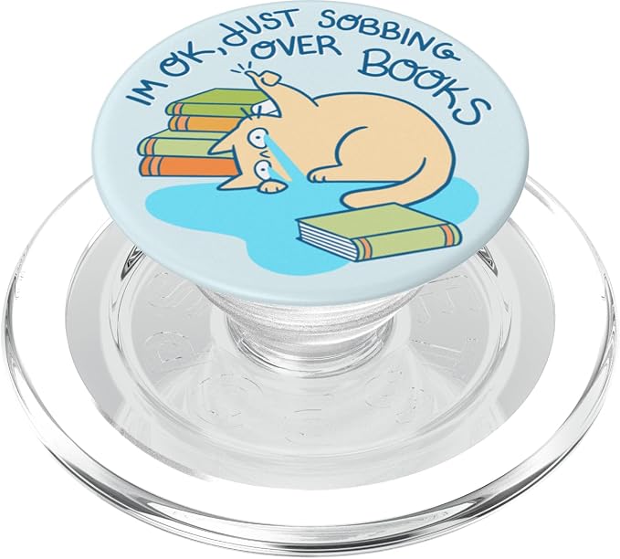 PopSockets Phone Grip &amp Stand - Bookish Cat PopSockets Adhesive PopGrip