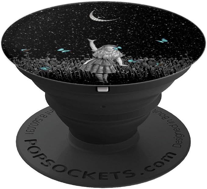 Wonderland Smiling Starry Night - Alice In Wonderland PopSockets Adhesive PopGrip