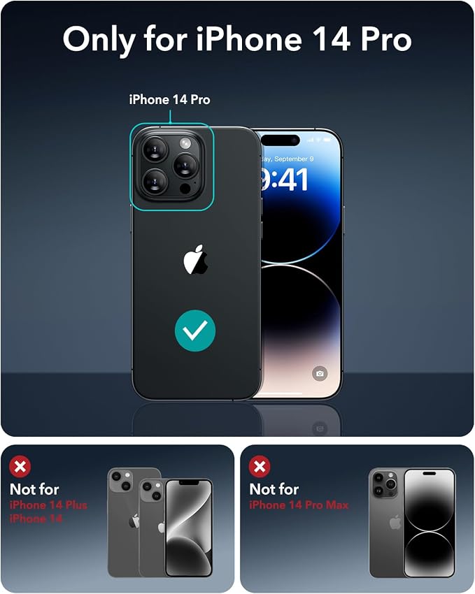 ESR 3 Pack for iPhone 14 Plus/13 Pro Max Screen Protector Armorite | 7X Impact Absorption 9H+ Tempered Glass Easy One-Pull Installation Full-Coverage Protection UltraFit Tray Bubble-Free