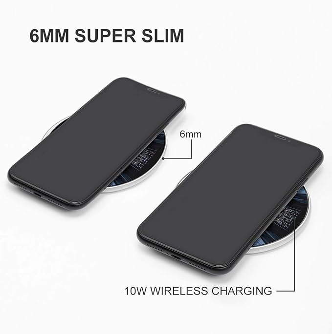 Airplane Cockpit Wireless Charger 10W Portable Fast Wireless Charging Pad Compatible with Phone Slim Charging Station Lightweight Charger Mat Charging Block for Travel Home Office