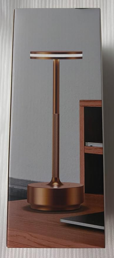 Hapfish Rechargeable Cordless Table Lamps, 5000mAh Battery Operated Lamp, 3 Color Modes, Dimmable, LED Table Lamps for Living Room,Outdoor, Dinner,Patio,Restaurant – Bronze