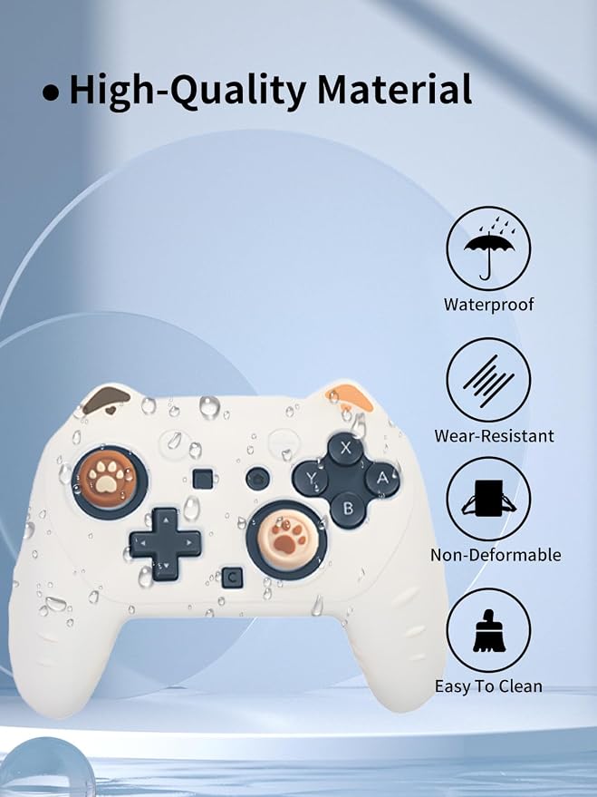 Case for Nintendo Switch 2 Pro ControllerUYRUREL Premium Sillence MaterialShock-Absorbing and Anti Drop Protection Soft Shellwith Stickers and Thumb GripsBlack.