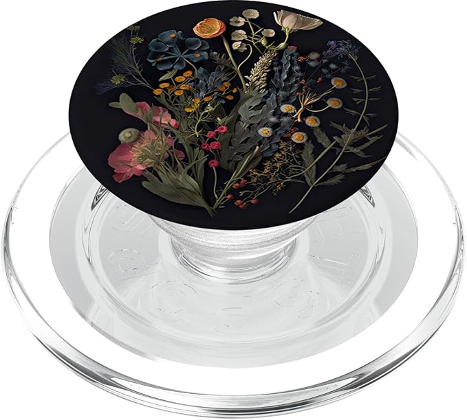 Floral Flower Daisies Eucalyptus Garden Flowers Pattern PopSockets Adhesive PopGrip