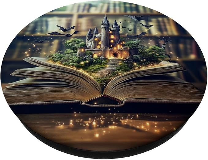Fantasy Book Lover Library Bookworm Literature Mystery PopSockets PopWallet for MagSafe
