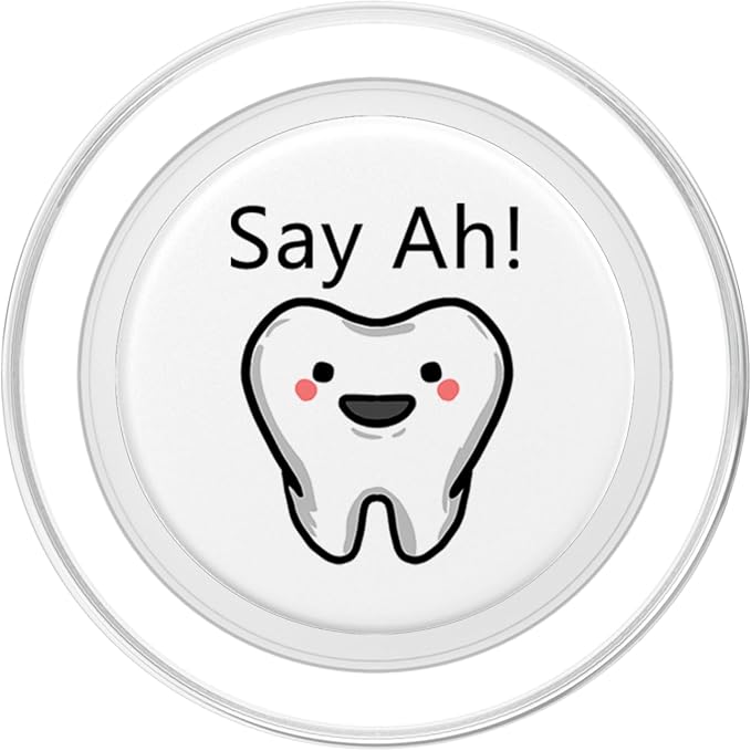 Say Ah! Smiling tooth Cute Dental Orthodontist Dentist Gift PopSockets Adhesive PopGrip
