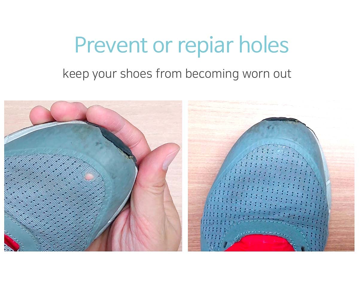 Circle Shape Shoe Hole Prevention Repair Patches/Inserts for 12 Holes (Black)
