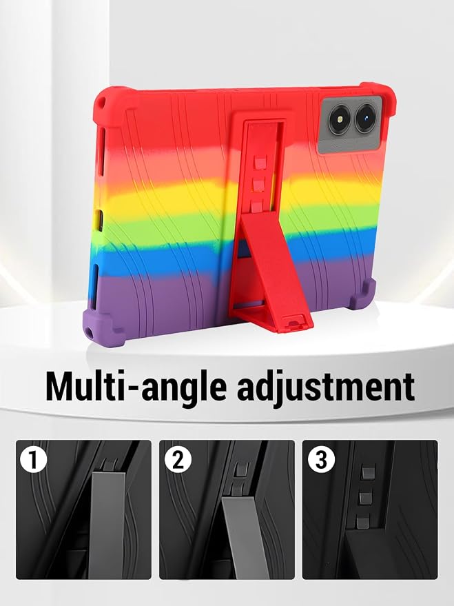 for TABWEE T50 (11 Inch) Android 16 Tablet Protective case ZBAGUG Shockproof Lightweight Silicone Protective Cover with Stand Child-Friendly Protection Easy to Clean Design Black.