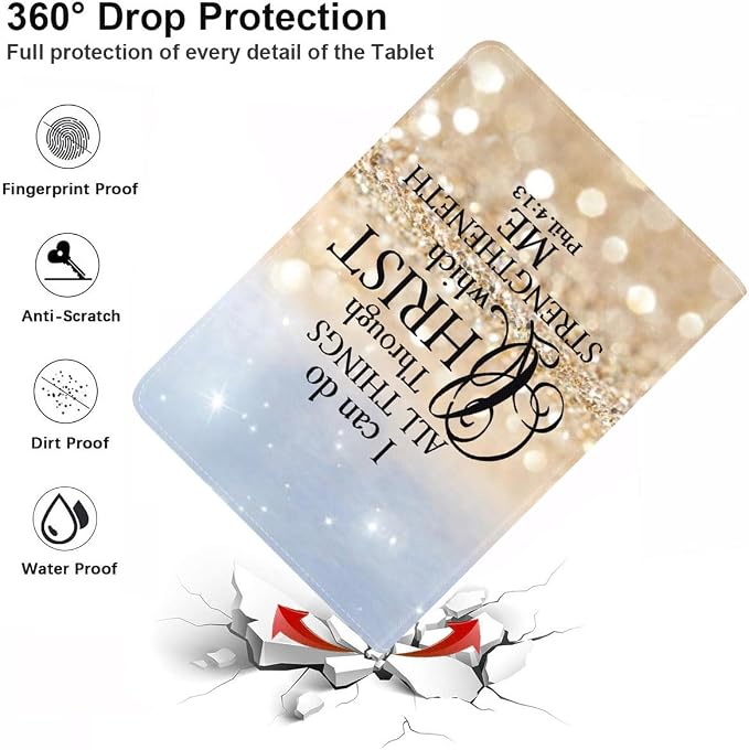 Case for Samsung Galaxy Tab S10 Lite/ S10 FE/ S9 FE 5G 10.9 Inch/ S9 11 Inch - Slim PU Leather Folding Stand Folio Cover with Auto Sleep/Wake American Flag &amp Bullets