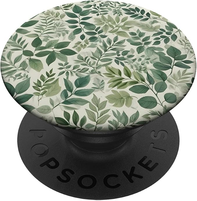 Sage Garden Green Floral Leaves PopSockets Adhesive PopGrip