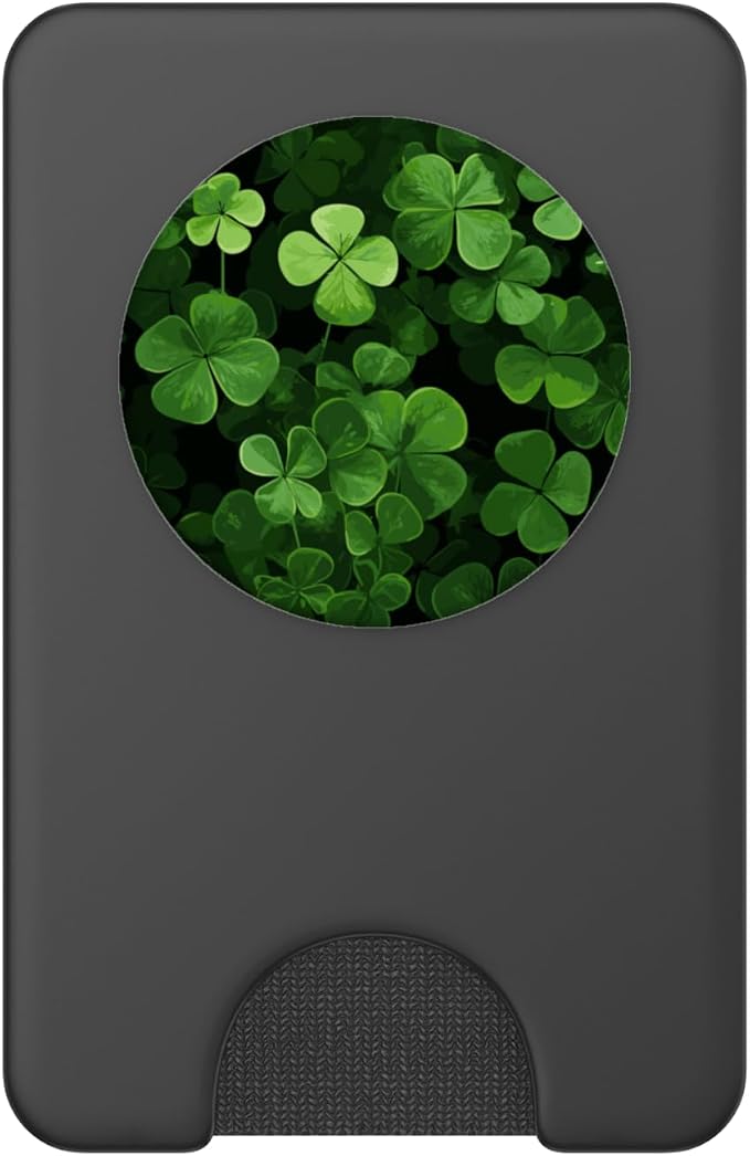 Irish Shamrock Pattern of a Four-Leaf Clover Shamrock PopSockets Adhesive PopGrip