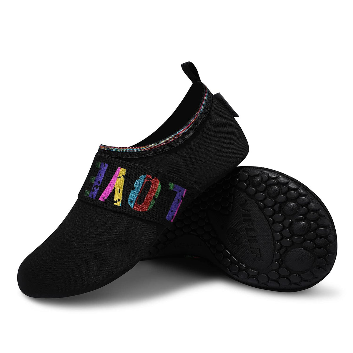 VIFUUR Water Sports Unisex Shoes LoveBlack - 7.5-8.5 Women/6-7 Men
