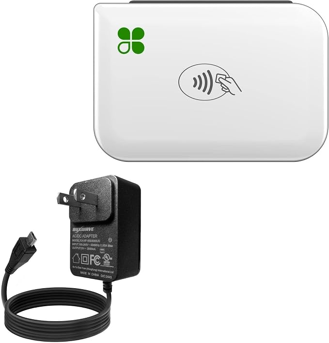 BoxWave Charger Compatible with Clover Go (3rd Gen) - Wall Charger Direct (15W) Rapid Charge Your Device with Built-in 3ft Cable