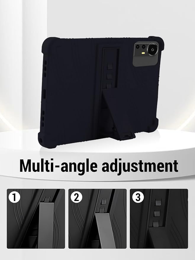 for Bnegynng CP31M 10 inch Tablet Protective case Shockproof Lightweight Silicone Protective Cover with Stand Child-Friendly Protection Easy to Clean DesignBlack