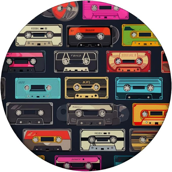 Retro Life Music Lover Cassette National Retro Day PopSockets PopGrip for MagSafe