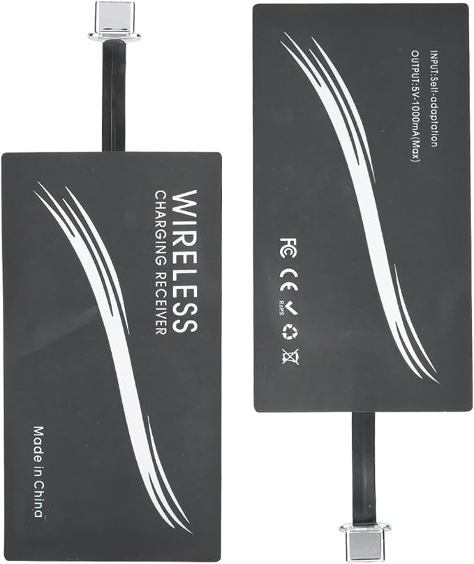Mobile Phone and Smartphone Accessories 2Pcs Universal TypeC Standard Wireless Charger Adapter Mobile Phone Sticker Charging Receiver for Wireless Charger