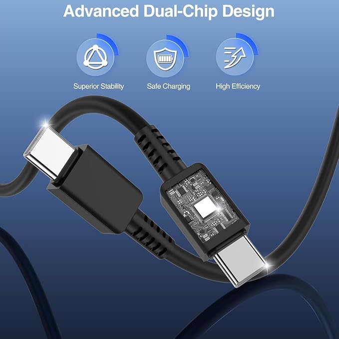 45W Samsung Super Fast Charger Type C to Type C Android Charger Fast USBC Charging Cable 6ft Compatible for Samsung Galaxy S25 ultra S24 S23 S22 S21 S20 S10 S9 A56 A55 A54 A53 A36 A35 A16 A15 A14 A17