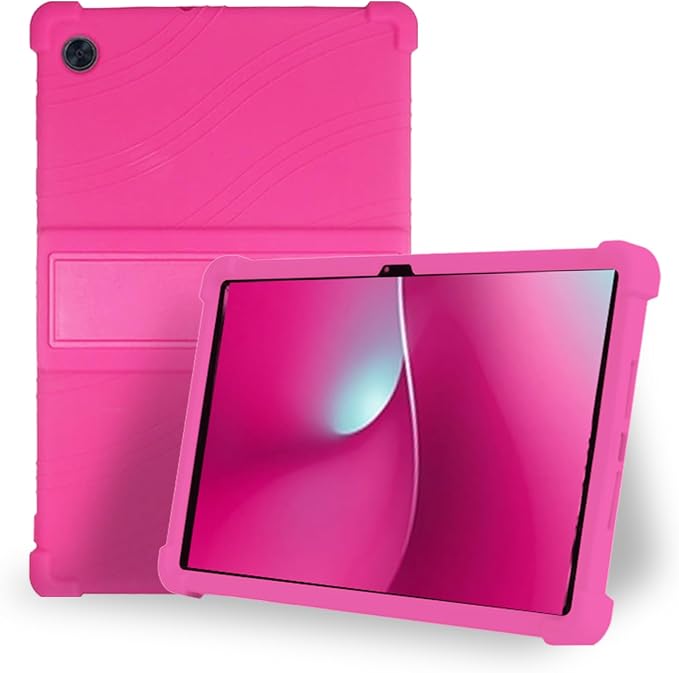 Case for T-Mobile Revvl Tab 2 10.1-InchCompatible with T-Mobile Revvl Tab 2 Android Tablet–Soft Silicone Protective Cover with Kickstand Shockproof Drop-Resistant Business-Style Stand(Black)