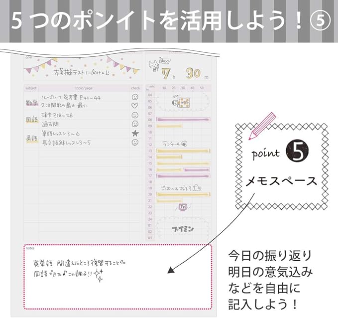 Kokuyo Campus Study Planner Notebook, Daily Ruled, Semi-B5, Gray, for 63 Days, Japan Import (NO-Y80MD-M)