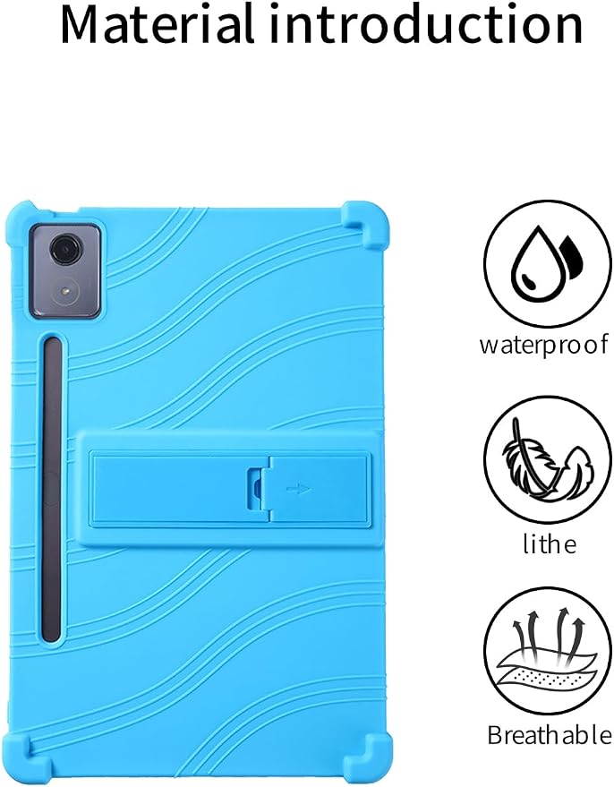 for Lenovo Idea Tab Pro 12.7 inch Tablet CaseBOVUGAC Soft Silicone Adjustable Stand Shockproof Kids Friendly for Lenovo Idea Tab Pro Tablet(Black)