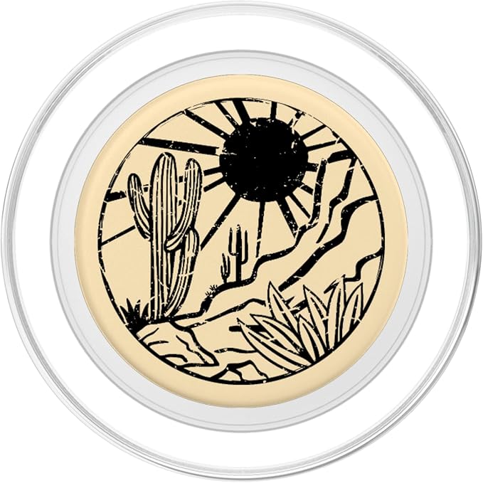 Desert Landscape Arizona Sunset Cactus Plants Artwork PopSockets Standard PopGrip