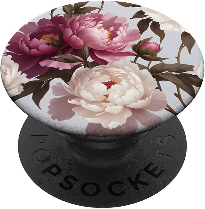 Purple Pink Flower Floral Pattern PopSockets Adhesive PopGrip