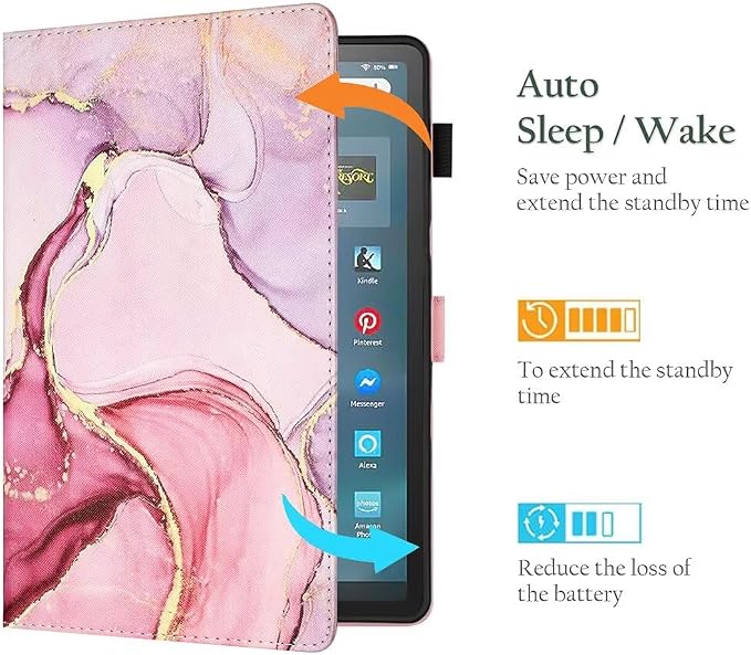 Fancity for Amazon Kindle Fire Max 11 Case 13th Generation 11 2023 Release | Soft PU &amp TPU Leather Protective Stand Cover Case for Fire Max 11 with Smart Auto Wake/Sleep Pencil Holder Beach