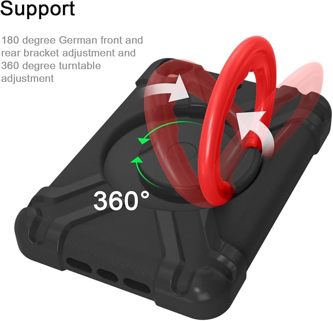 AKABEILA Compatible with Amazon Fire HD 8 2020/2022 Tablet Case，Rugged Kids Case with Stand Lightweight Shockproof Kids Friendly Tablet Cover Black