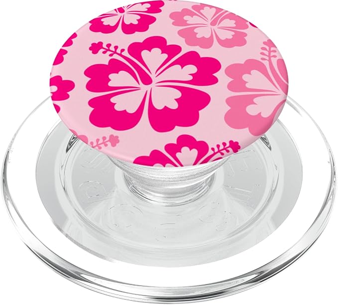 Hibiscus Flower Beach Hawaiian Exotic Floral Surf Vibe Pink PopSockets Adhesive PopGrip