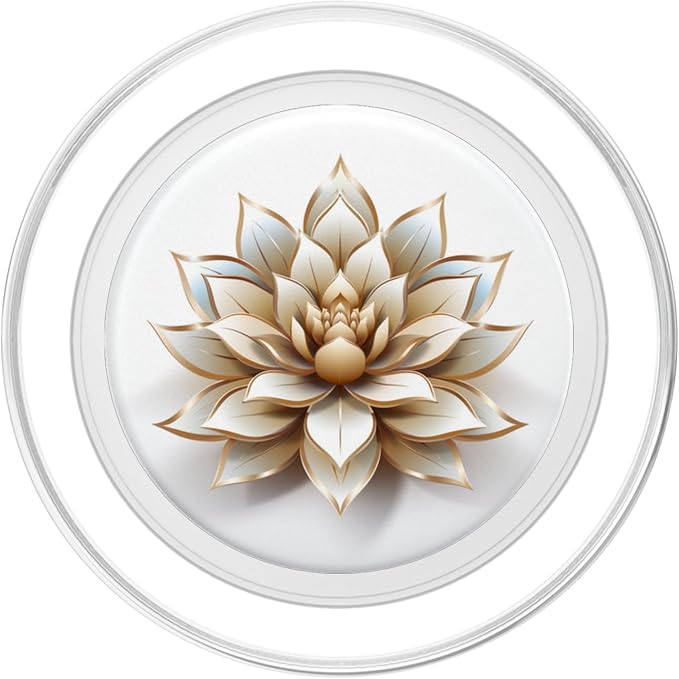 White Lotus Flower PopSockets Adhesive PopGrip