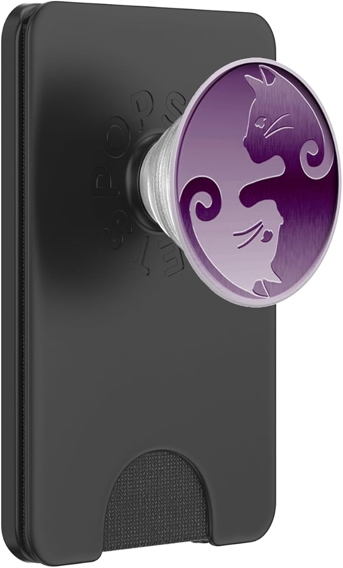 Yin Yang Cats Purple PopSockets Adhesive PopGrip