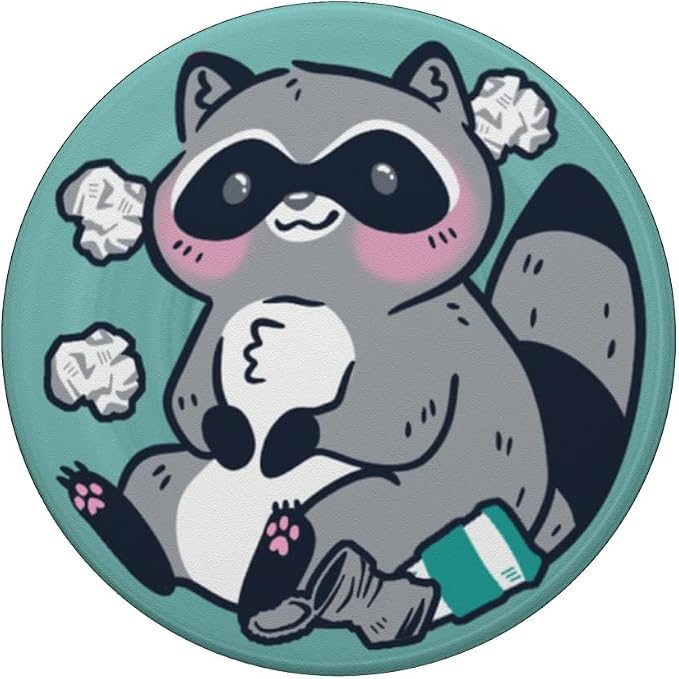 PopSockets Phone Grip - Trash Raccoon PopSockets Adhesive PopGrip