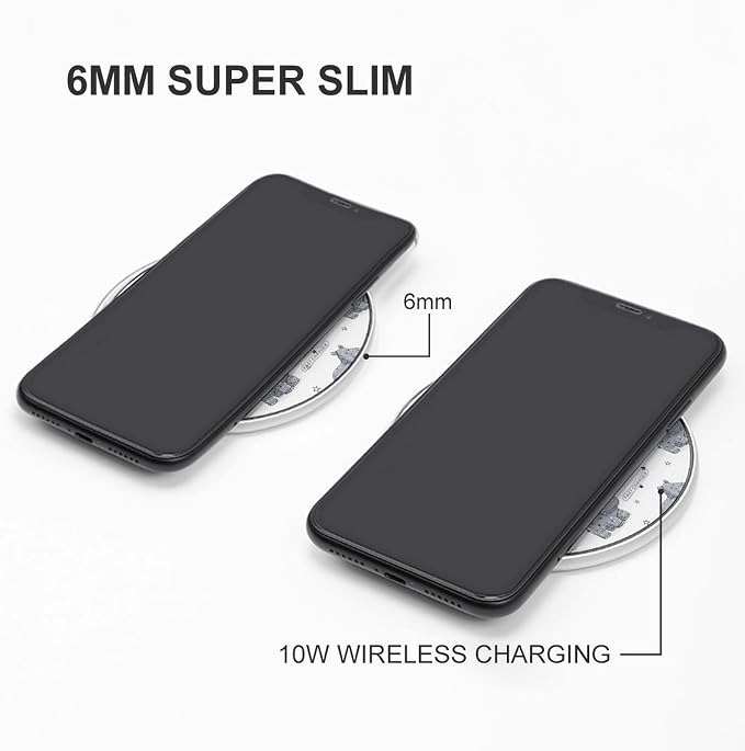 Hippo Print Wireless Charger SlimWireless Charging Pad Anti-Slip Charger Mat for Men Women