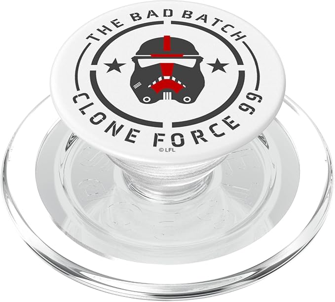 Star Wars: Bad Batch Clone Force 99 Helmet Red &amp Grey PopSockets Adhesive PopGrip