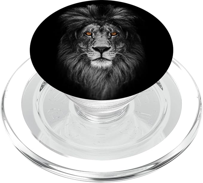 Lion Face in Dark PopSockets Adhesive PopGrip