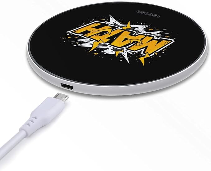 Funny Math Teacher Wireless Charger SlimWireless Charging Pad Anti-Slip Charger Mat for Men Women