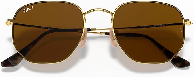 Ray-Ban unisex-adult Rb3548n Hexagonal Flat Lens Hexagonal Sunglasses