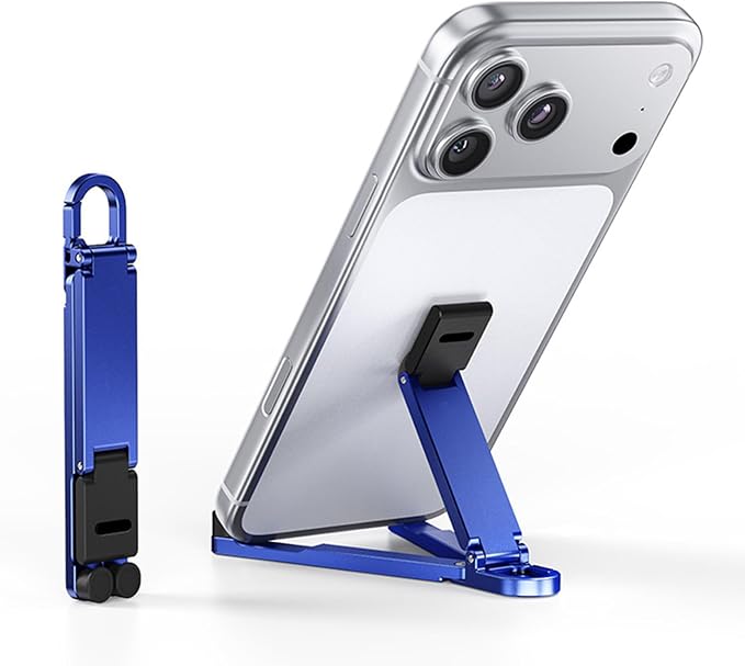 Aluminum Keychain Phone Stand Foldable and Portable with Full Rotation for Stable Hands Complimentary Viewing Multi Phone Mount