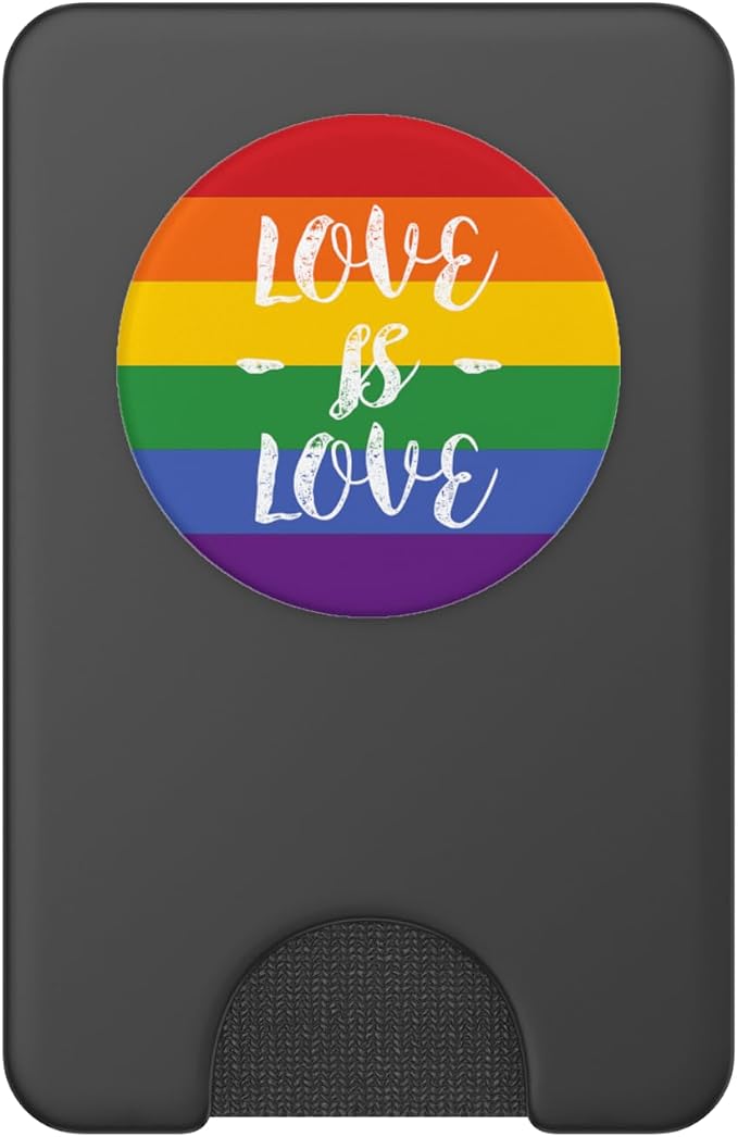 LGBT Pride Rainbow Flag Love is Love PopSockets Adhesive PopGrip