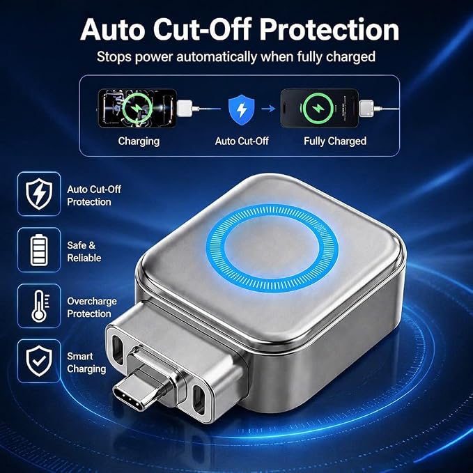 Smart Auto Stop Charging Adapter 140w Auto Shut Off Phone Charger Equipped with A Physical Power-Off Switch Provides Overcharge Protection for High-Power Charging Cables (1pc)