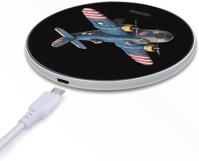 USA Bomber Plane Wireless Charger Portable Charging Pad | LightweightAll Smartphone